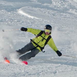 skier in saint gervais